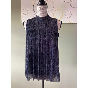 Banana Republic silver and navy top